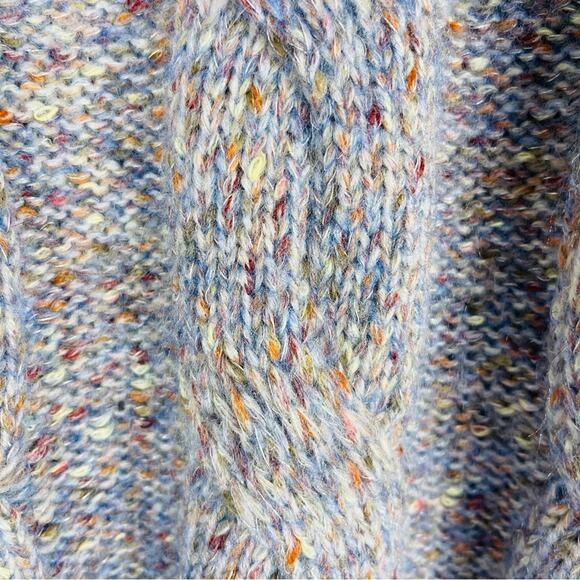 A New Day blue orange speckled cable knit oversized coastal sweater small - Picture 4 of 7